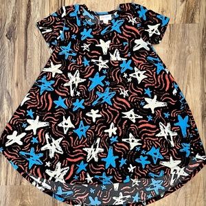 Festive red white and blue LuLaRoe Scarlett size 6